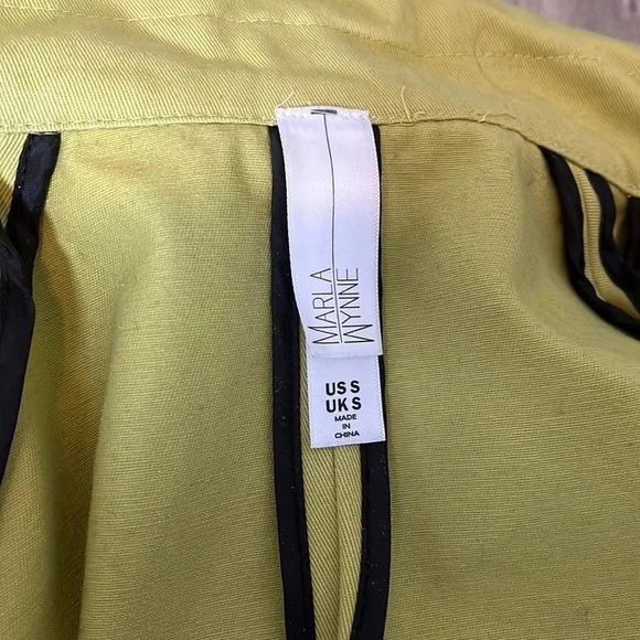 MARLA WYNNE NWOT Pear Green Twill Tent Jacket, Size S - Picture 8 of 11